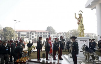 सेनाले पृथ्वी जयन्ती र राष्ट्रिय एकता दिवस भाेलि मनाउँदै